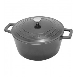 Caçarola 24cm 4,3 Litros Indução Cook&Chef Cinza Flint